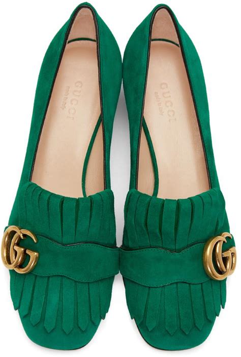 gucci marmont loafers green|gucci loafers ladies.